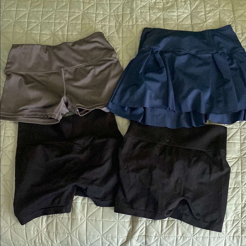 Stylish Athletic Shorts and Skort Set